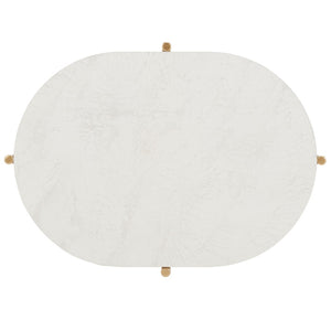 Safavieh Dove End Table - Chic Double-Tier Oval Design With Faux Marble Top & Gold Frame For Stylish Living ACC2501A