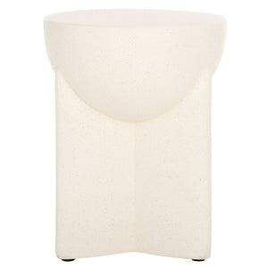 Safavieh Vidette Accent Table - Sculptural Drum-Shaped Design, Versatile Side Table For Modern Interiors White ACC2800A