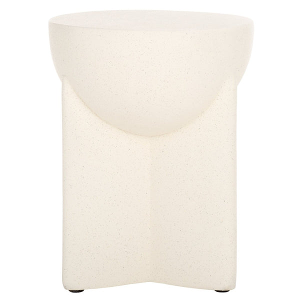 Safavieh Vidette Accent Table - Sculptural Drum-Shaped Design, Versatile Side Table For Modern Interiors White ACC2800A