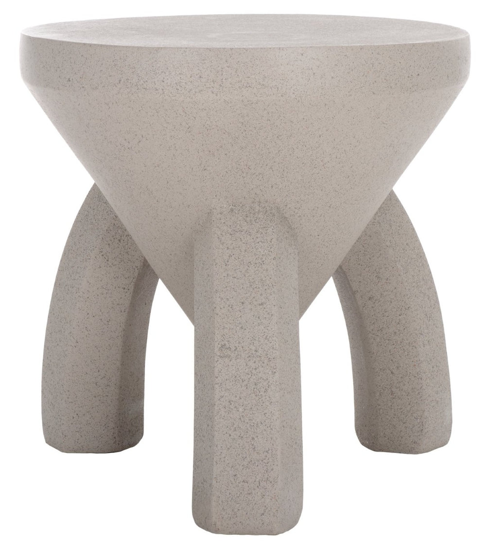 Safavieh Keilani Accent Table - Sculptural Inverted Cone Design With Elegant Curved Legs For Modern Interiors Grey ACC2801B