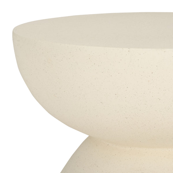 Safavieh Ailani Accent Table - Sculptural Design With Eye-catching Curves For Chic Living Room Appeal White Magnesium Oxide Acc2802a