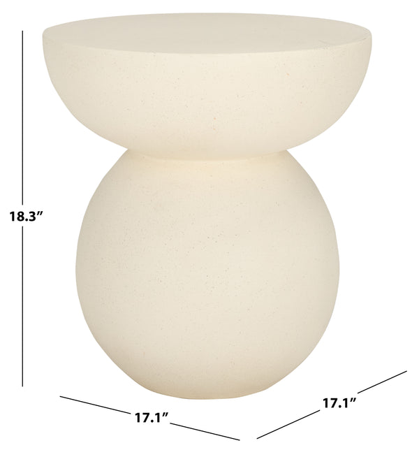 Safavieh Ailani Accent Table - Sculptural Design With Eye-catching Curves For Chic Living Room Appeal White Magnesium Oxide Acc2802a