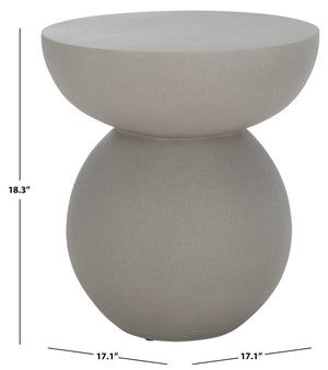 Safavieh Ailani Accent Table - Sculptural Design With Eye-catching Curves For Chic Living Room Appeal Grey Magnesium Oxide Acc2802b