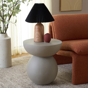 Safavieh Ailani Accent Table - Sculptural Design With Eye-catching Curves For Chic Living Room Appeal Grey Magnesium Oxide Acc2802b