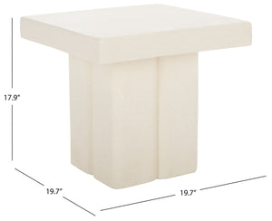 Safavieh Oaklyn Square Accent Table - Elegant White Design For Modern Living Rooms & Stylish Decor Solutions White Magnesium Oxide Acc2803a