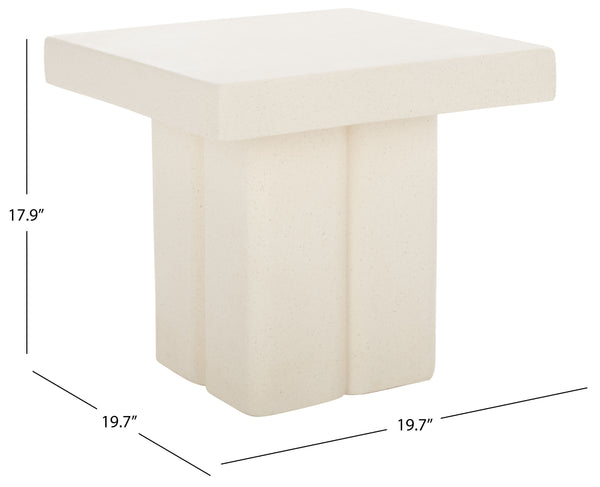 Safavieh Oaklyn Square Accent Table - Elegant White Design For Modern Living Rooms & Stylish Decor Solutions White Magnesium Oxide Acc2803a