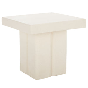 Safavieh Oaklyn Square Accent Table - Elegant White Design For Modern Living Rooms & Stylish Decor Solutions White Magnesium Oxide Acc2803a