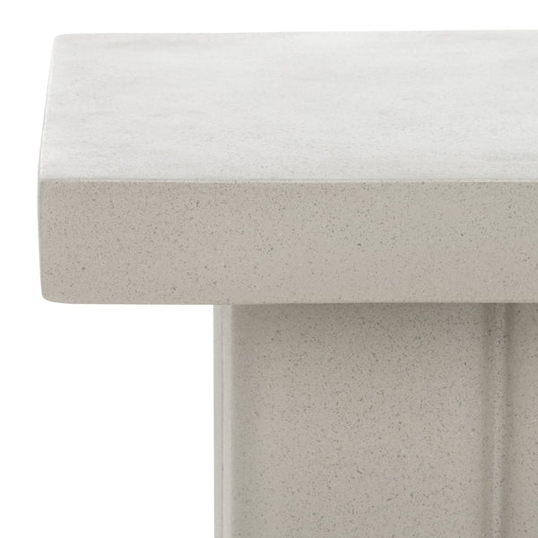 Safavieh Oaklyn Modern Accent Table – Stylish Pedestal Design With Textured Finish For Any Room Decor Grey Magnesium Oxide Acc2803b