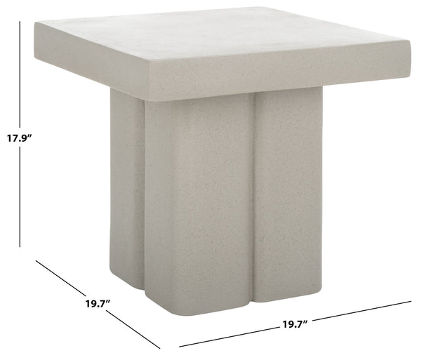 Safavieh Oaklyn Modern Accent Table – Stylish Pedestal Design With Textured Finish For Any Room Decor Grey Magnesium Oxide Acc2803b