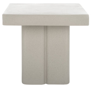 Safavieh Oaklyn Modern Accent Table – Stylish Pedestal Design With Textured Finish For Any Room Decor Grey Magnesium Oxide Acc2803b