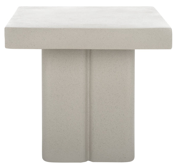 Safavieh Oaklyn Modern Accent Table – Stylish Pedestal Design With Textured Finish For Any Room Decor Grey Magnesium Oxide Acc2803b