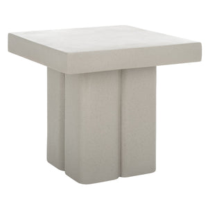 Safavieh Oaklyn Modern Accent Table – Stylish Pedestal Design With Textured Finish For Any Room Decor Grey Magnesium Oxide Acc2803b