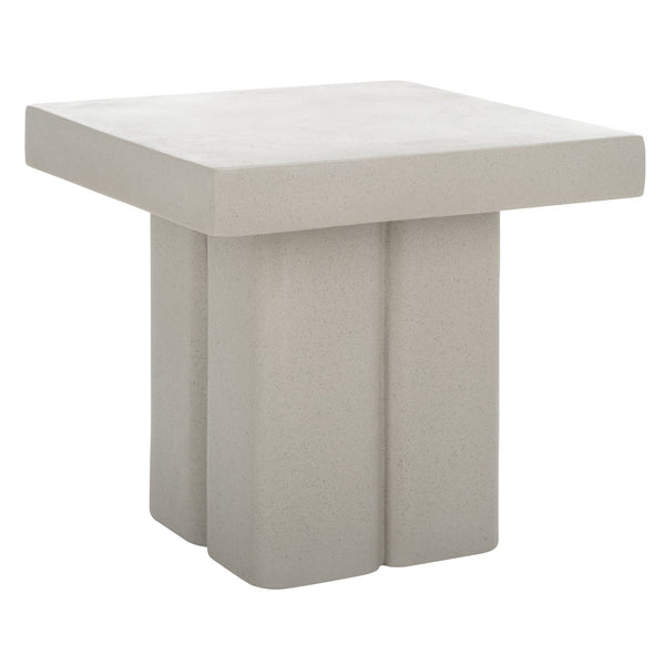 Safavieh Oaklyn Modern Accent Table – Stylish Pedestal Design With Textured Finish For Any Room Decor Grey Magnesium Oxide Acc2803b