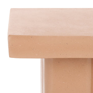 Safavieh Oaklyn Modern Accent Table – Stylish Pedestal Design With Textured Finish For Any Room Decor Terracotta Magnesium Oxide Acc2803c