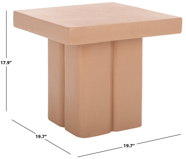 Safavieh Oaklyn Modern Accent Table – Stylish Pedestal Design With Textured Finish For Any Room Decor Terracotta Magnesium Oxide Acc2803c