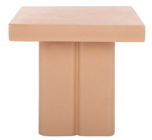 Safavieh Oaklyn Modern Accent Table – Stylish Pedestal Design With Textured Finish For Any Room Decor Terracotta Magnesium Oxide Acc2803c