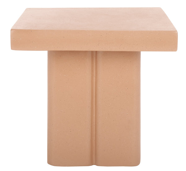 Safavieh Oaklyn Modern Accent Table – Stylish Pedestal Design With Textured Finish For Any Room Decor Terracotta Magnesium Oxide Acc2803c
