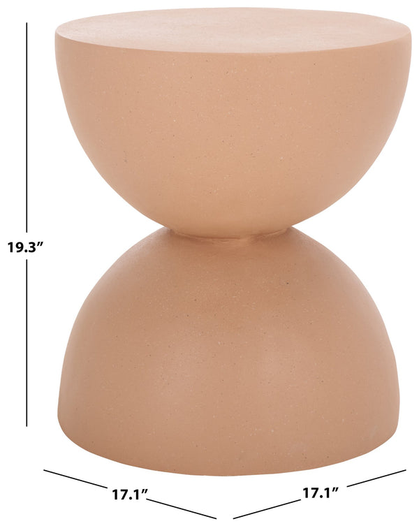 Safavieh Austyn Hourglass Accent Table - Elegant Curved Design For Stylish Home Decor & Functional Charm Terracotta Magnesium Oxide Acc2804c