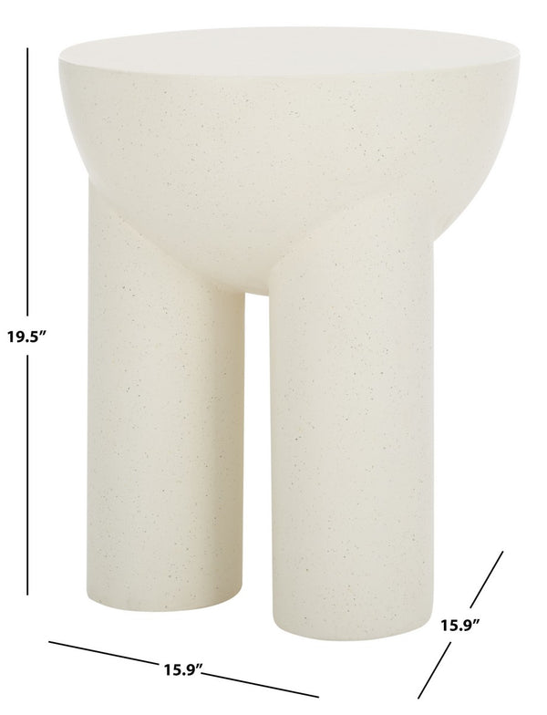 Safavieh Kataleya Accent Table White 15.9" x 15.9" x 19.5"