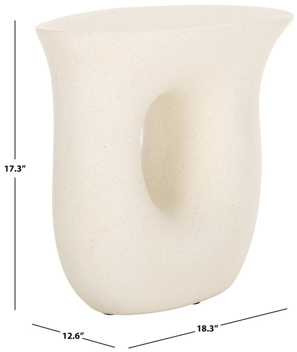 Safavieh Irelyn Accent Table - Sculptural Elegance With Organic Silhouette And Textured Finish For Any Room White ACC2806A