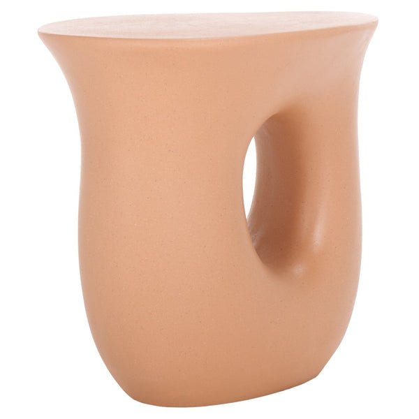 Safavieh Irelyn Accent Table - Sculptural Elegance With Organic Silhouette And Textured Finish For Any Room Terracotta ACC2806C