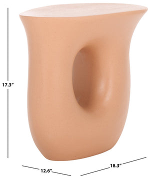 Safavieh Irelyn Accent Table - Sculptural Elegance With Organic Silhouette And Textured Finish For Any Room Terracotta ACC2806C