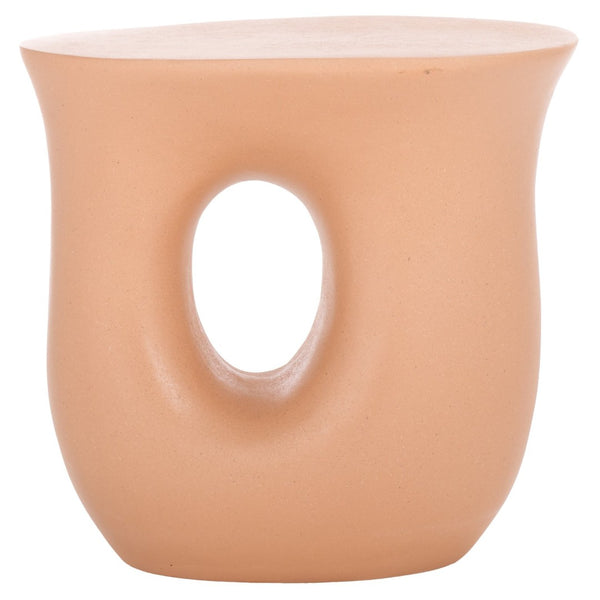 Safavieh Irelyn Accent Table - Sculptural Elegance With Organic Silhouette And Textured Finish For Any Room Terracotta ACC2806C