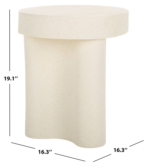 Safavieh Kadence Accent Table - Modern Sculptural Design For Stylish Home Decor And Functional Charm White Magnesium Oxide Acc2807a