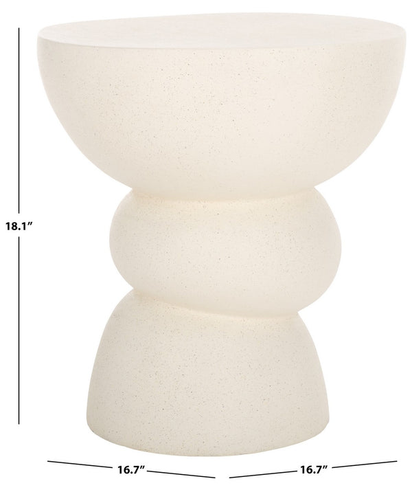 Safavieh Erwin Accent Table White 16.7" x 16.7" x 18.1"