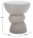 Safavieh Erwin Accent Table Grey 16.7" x 16.7" x 18.1"