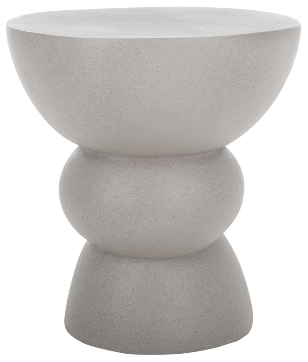 Safavieh Erwin Sculptural Accent Table - Curvaceous Design With Elegant Plaster Finish For Modern Spaces Grey ACC2809B