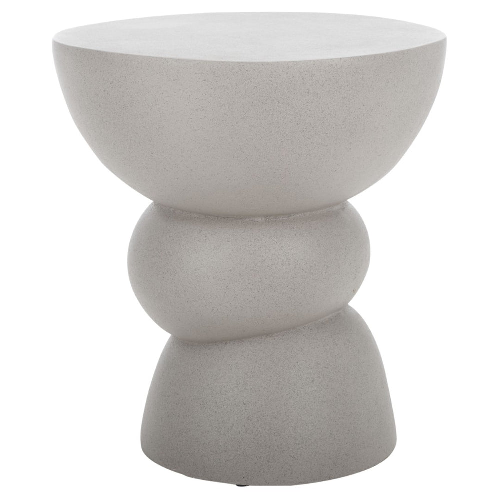Safavieh Erwin Sculptural Accent Table - Curvaceous Design With Elegant Plaster Finish For Modern Spaces Grey ACC2809B