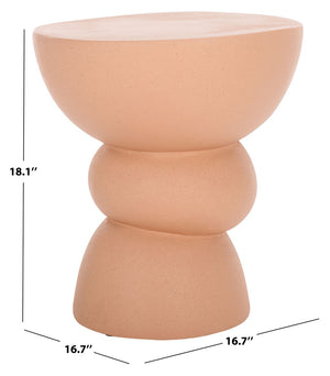 Safavieh Erwin Accent Table Terracotta 16.7" x 16.7" x 18.1"