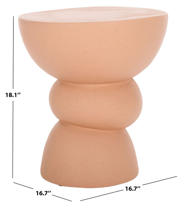 Safavieh Erwin Accent Table Terracotta 16.7" x 16.7" x 18.1"