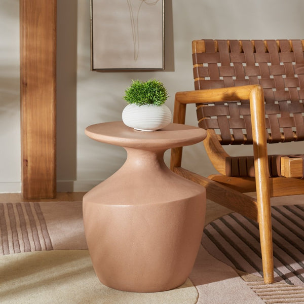 Safavieh Jaiya Accent Table - Sculptural Modern Side Table For Living Rooms, Bedrooms, And Small Spaces Terracotta ACC2811C