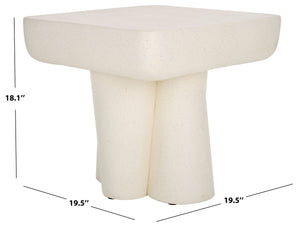 Safavieh Leeza Accent Table White 19.5" x 19.5" x 18.1"