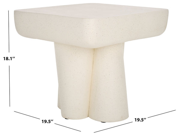 Safavieh Leeza Accent Table White 19.5" x 19.5" x 18.1"