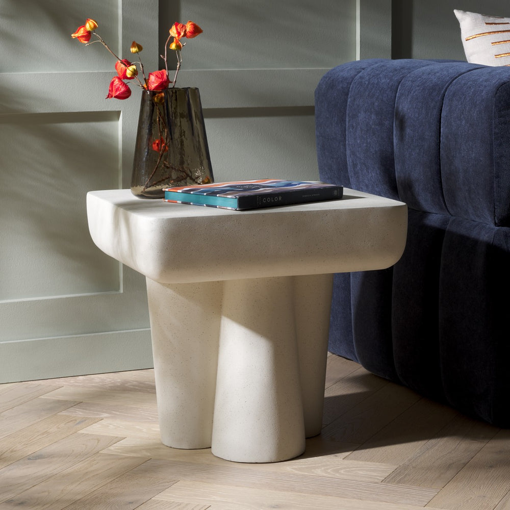 Safavieh Leeza Accent Table White 19.5" x 19.5" x 18.1"