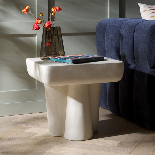 Safavieh Leeza Accent Table White 19.5" x 19.5" x 18.1"