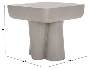 Safavieh Leeza Accent Table Grey 19.5" x 19.5" x 18.1"
