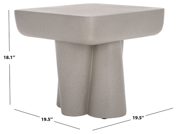 Safavieh Leeza Accent Table Grey 19.5" x 19.5" x 18.1"