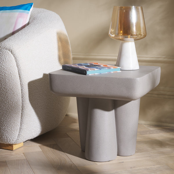 Safavieh Leeza Accent Table Grey 19.5" x 19.5" x 18.1"