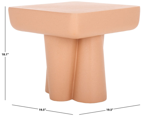Safavieh Leeza Accent Table Terracotta 19.5" x 19.5" x 18.1"