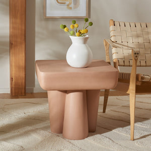 Safavieh Leeza Accent Table Terracotta 19.5" x 19.5" x 18.1"