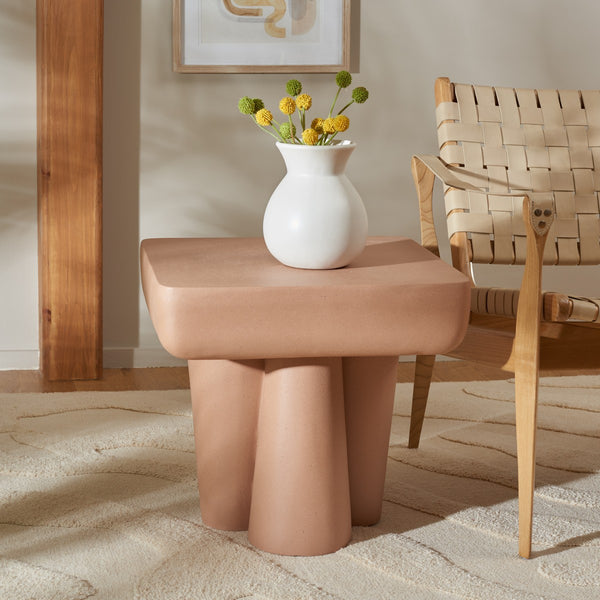 Safavieh Leeza Accent Table Terracotta 19.5" x 19.5" x 18.1"