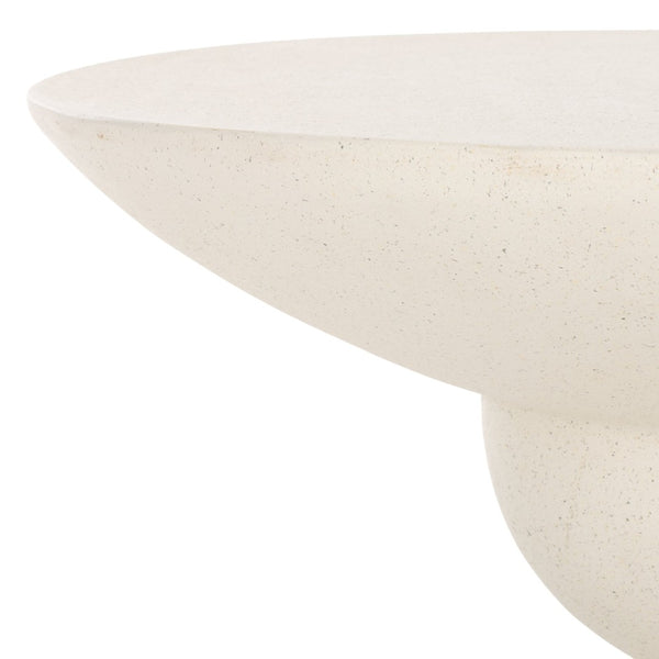 Safavieh Atley Sculptural Accent Table - Elegant Drum Design With Hourglass Base For Contemporary Spaces White ACC2815A