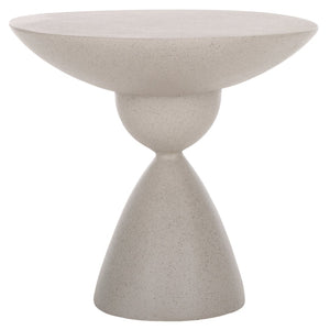 Safavieh Atley Sculptural Accent Table - Elegant Drum Design With Hourglass Base For Contemporary Spaces Grey ACC2815B