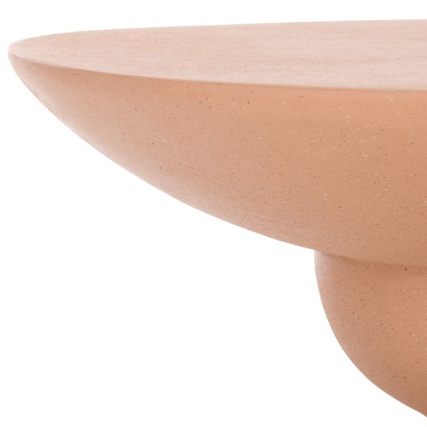 Safavieh Atley Sculptural Accent Table - Elegant Drum Design With Hourglass Base For Contemporary Spaces Terracotta ACC2815C