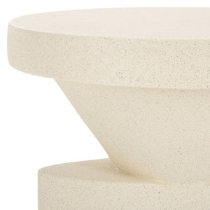 Safavieh Malix Accent Table - Sculptural Modern Design With Geometric Form For Stylish Living Spaces And Functionality White ACC2817A