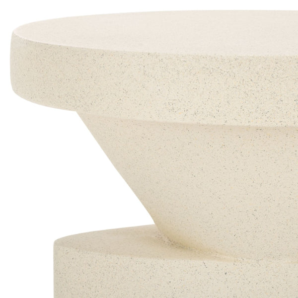 Safavieh Malix Accent Table - Sculptural Modern Design With Geometric Form For Stylish Living Spaces And Functionality White ACC2817A